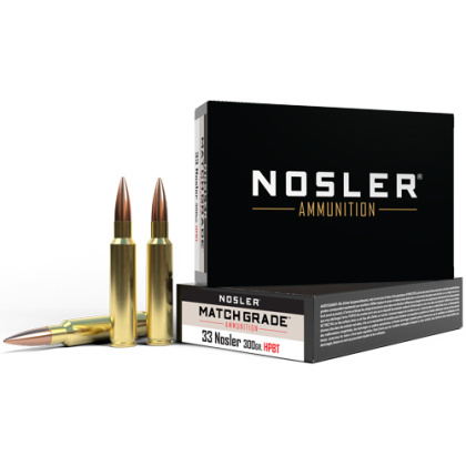 NOSLER MATCH GRADE 33 NOSLER 300GR CUSTOM HPBT 20RD 10BX/C<