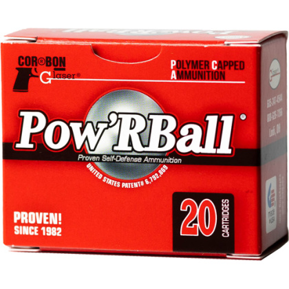 GLASER 9MM LUGER +P 100GR POW'RBALL 20RD 25BX/CS