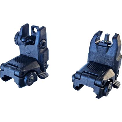 HIVIZ FOLDING AR BACK UP SIGHT SET W/TRITIUM POST PIC RAILS