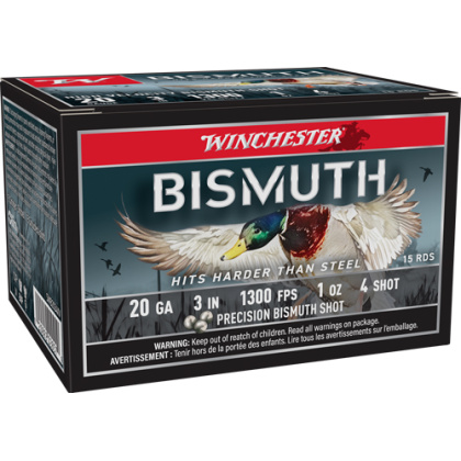 WINCHESTER BISMUTH 20GA 3" 1OZ #4 15RD 10BX/CS