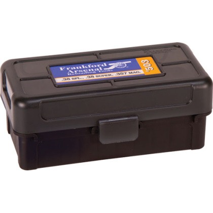 FRANKFORD ARSENAL AMMO BOX 38 S&W/SPC 357MG 50RND BL/SMK HT