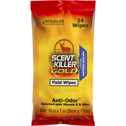 WRC FIELD WIPES SCENT KILLER GOLD 24-PACK