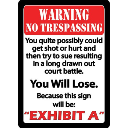 RIVERS EDGE EMBOSSED SIGN 12"X17" "EXHIBIT A"