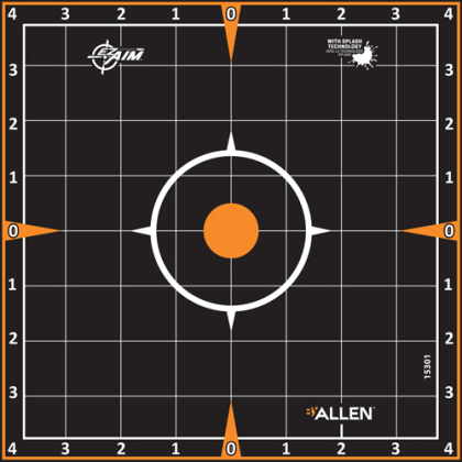 ALLEN EZ AIM SPLASH ADHESIVE GRID TARGET 6-PK 8"X8"