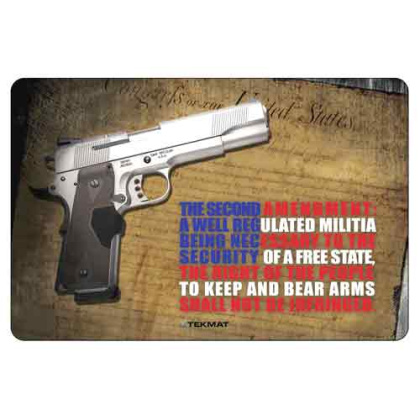 TEKMAT ARMORERS BENCH MAT 11"x17" 2ND AMMENDMENT