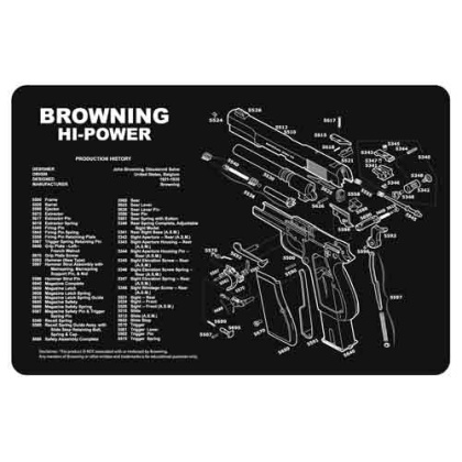 TEKMAT ARMORERS BENCH MAT 11"x17" BROWNING HI-POWER
