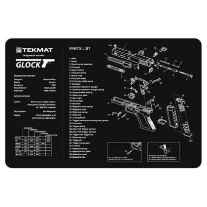 TEKMAT ARMORERS BENCH MAT 11"x17" FOR GLOCK 17 G3
