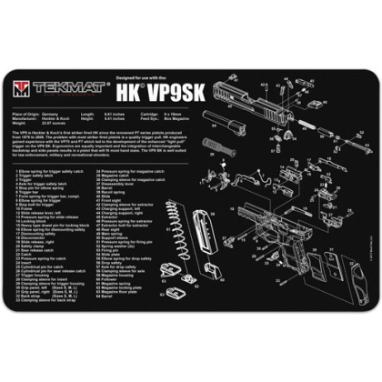 TEKMAT ARMORERS BENCH MAT 11"x17" HECKLER & KOCH VP9SK