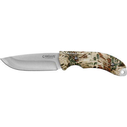 CAMILLUS MASK FIXED BLADE 4" SS DROP POINT BLADE CAMO