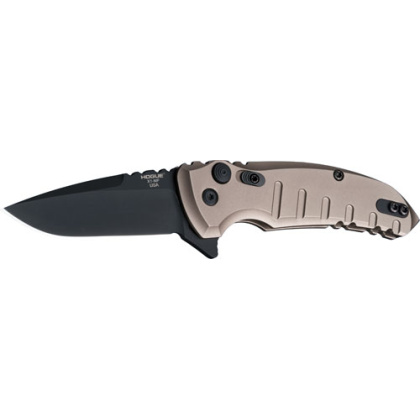 HOGUE X1 MICROFLIP 2.75" FOLDR DROP PT BLK BLADE ALUMINM FDE!