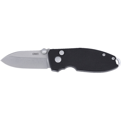 CRKT SQUID 2.2" FINE EDGE BLACK/SS BUTTON LOCK D2