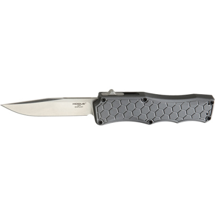 HOGUE EXPLOIT 3.5" OTF AUTO ALUMINUM CLIP POINT BLADE GREY