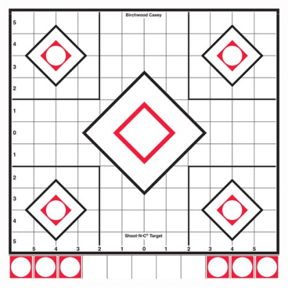 B/C TARGET SHOOT-N-C 12" WHITE/BLACK SIGHT-IN 5 TARGETS