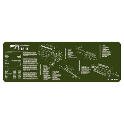 TEKMAT ARMORERS BENCH MAT 12"X36" AR-15 OLIVE DRAB