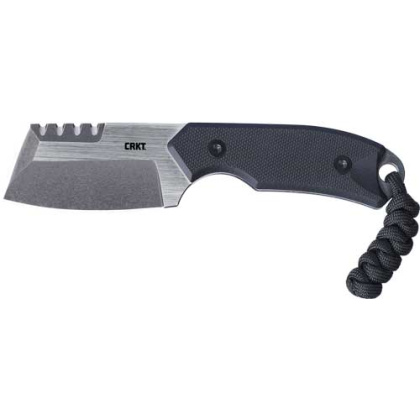 CRKT RAZEL COMPACT SILVER FIXED 2.32" BLACK W/SHEATH
