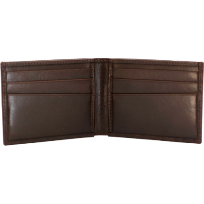 CAMELEON S&W MEN'S FRONT POCKT BI-FOLD WALLET BROWN