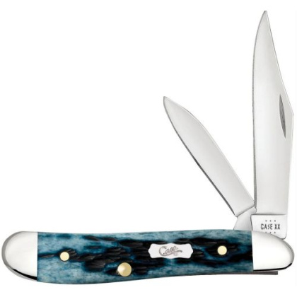 CASE KNIVES POCKET WORN MEDITERRANEAN BLUE BONE PEANUT