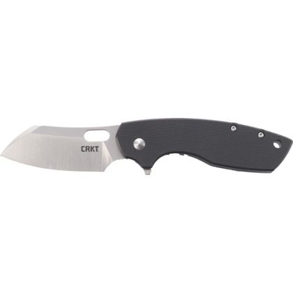 CRKT PILAR LARGE 2.66" PLAIN EDGE FOLDING BLADE W/G-10 HND