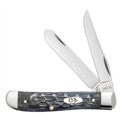 CASE KNIVES POCKET WORN GRAY BONE CRANDALL JIG MINI TRAPPER