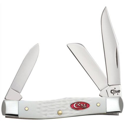 CASE KNIVES WHITE SYNTHETIC SPARXX STD JIG MEDIUM STOCKMAN