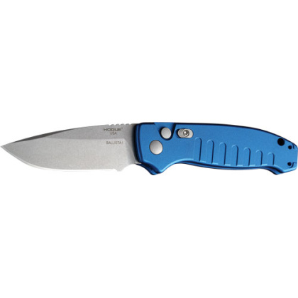 HOGUE BALLISTA-I BUTTON AUTO DROP POINT BLADE TMBLD BLU 3.5