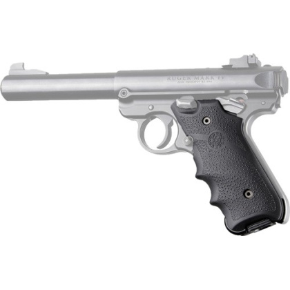 HOGUE GRIPS RUGER MKIV RUBBER GRIP W/ FINGER GROOVES BLACK