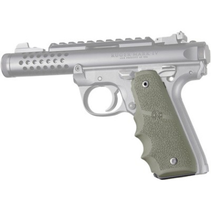 HOGUE GRIPS RUGER 22/45 MKIV RUBBER GRIPS/FINGER GROOVES OD