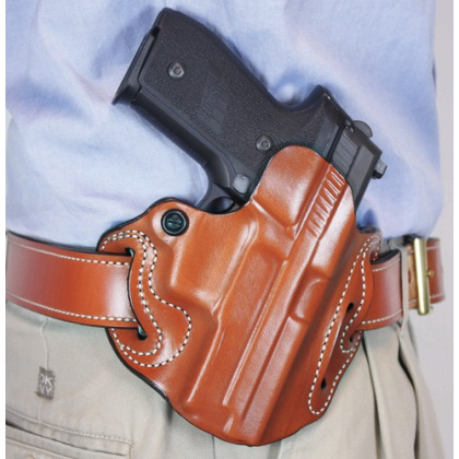 DESANTIS SPEED SCABBARD HOLSTR RH OWB LEATHER SF XDM 3.8" TAN