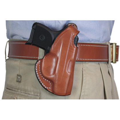 DESANTIS MAVERICK HOLSTER RH OWB LEATHER RUGER LCP TAN