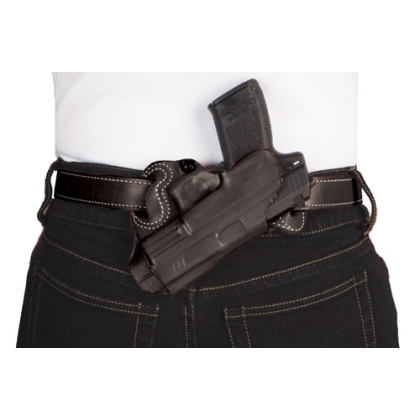 DESANTIS SMALL OF BACK HOLSTER RH OWB LTHR FOR GLOCK 17/19 BL