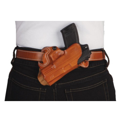 DESANTIS SMALL OF BACK HOLSTER RH OWB LEATHER COLT 1911 TAN