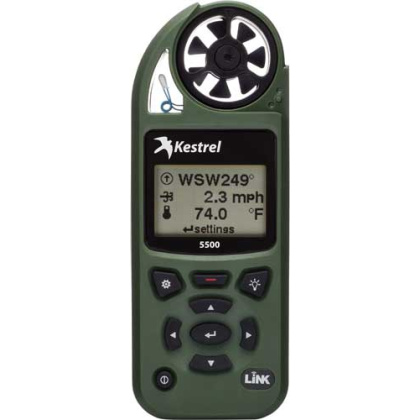 KESTREL 5500 WEATHER METER W/ LINK AND VANE MOUNT OLIVE DRAB