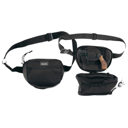 BULLDOG FANNY PACK HOLSTER FOR SM GUN BLACK 9" W/ UNIV HOLSTR