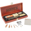 HOPPES DELUXE GUN CLEANING KIT W/WOOD STORAGE CASE