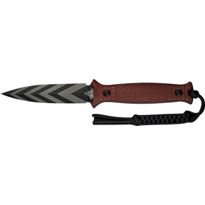 CIVIVI KNIFE PERFRICO FIXED 4.49" BUGUNDY G10/STRIPED BLD