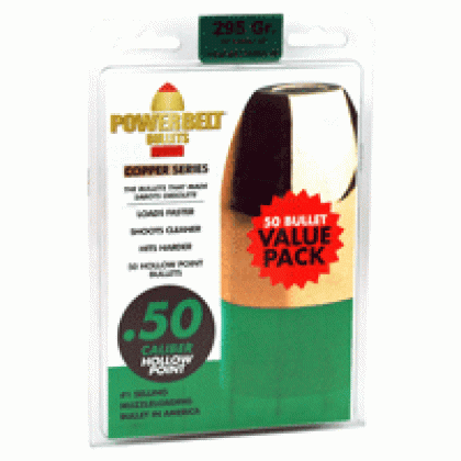 CVA POWERBELT BULLETS 50 CAL 295GR COPPER HP 50CT!