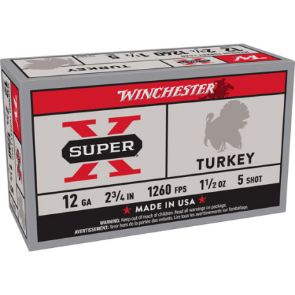 WINCHESTER SUPER-X TURKEY 12GA 2.75" 1-1/2OZ #5 10RD 10BX/CS