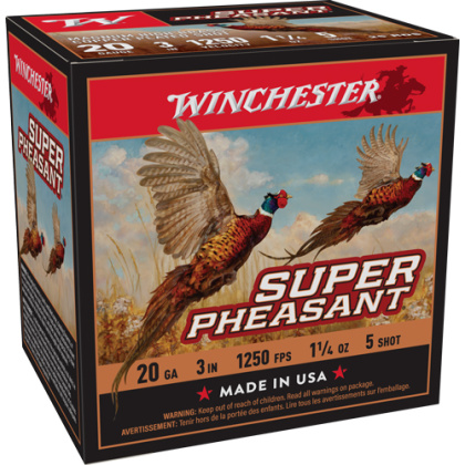 WINCHESTER SUPER PHEASANT 20GA 1-1/4OZ #5 1250FPS 25RD 10BX/C