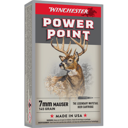 WINCHESTER SUPER-X 7X57 MAUSER 145GR POWER POINT 20RD 10BX/CS