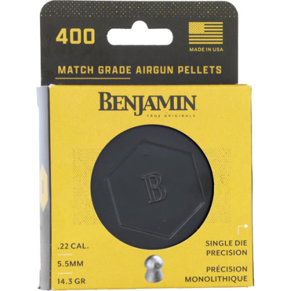 BENJAMIN BD22 22 CAL DOMED PELLETS 14.3 GRAINS 400-PACK