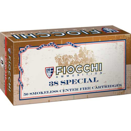 FIOCCHI 38 SPECIAL 158GR LEAD-FP 50RD 10BX/CS