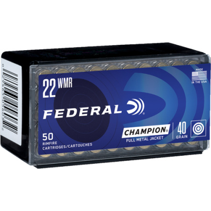 FEDERAL 22WMR 40GR FMJ 1880FPS 50RD 60BX/CS