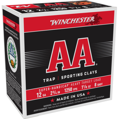 WINCHESTER AA 12GA 2.75" 1-1/8OZ #8 1250FPS 250RD CASE