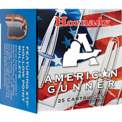 HORNADY AMERICAN GUNNER 9MM LUGER +P 124GR XTP 25RD 10BX/C
