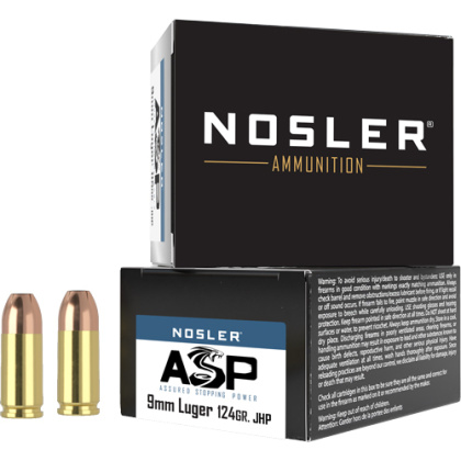 NOSLER 9MM 124GR ASP JHP 20RD 10BX/CS