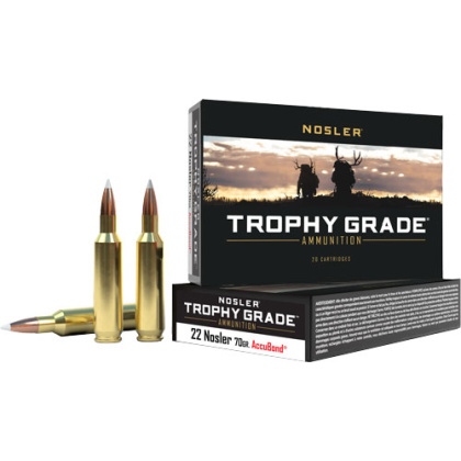 NOSLER TROPHY GRADE 22 NOSLER 70GR ACCUBOND TIP 20RD 10BX/CS