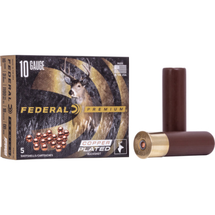 FEDERAL 10GA 3.5" 00 BUCK 18 PELLETS 5RD 10BX/CS