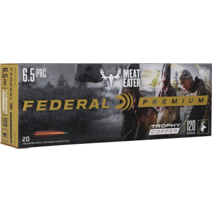 FEDERAL PREMIUM 6.5 PRC 120GR TROPHY COPPER 20RD 10BX/CS