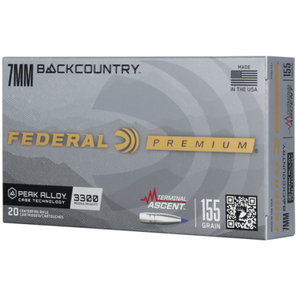 FEDERAL 7MM BC 155GR TERMINAL ASCENT 20RD 10BX/CS