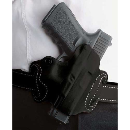 DESANTIS MINI SLIDE HOLSTER OWB RH LTHER M&P SHLD 9/40 BLK